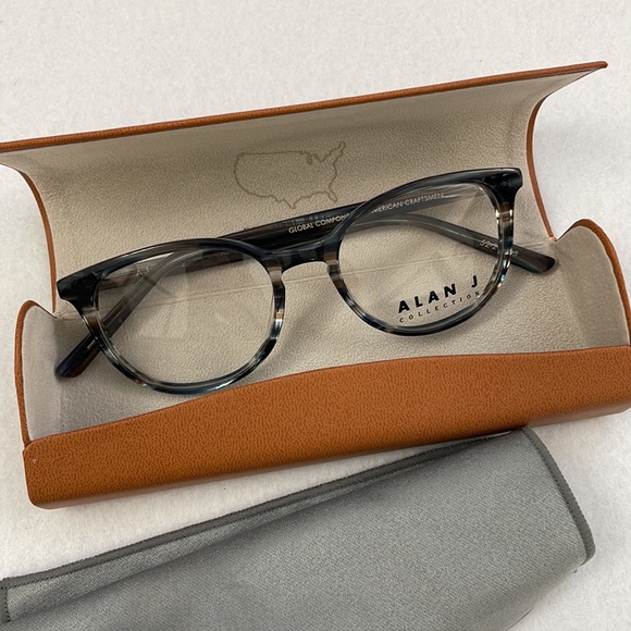 NWT Alan J AJ-114 Glasses with Case and Lens Cloth - Picture 4 of 11